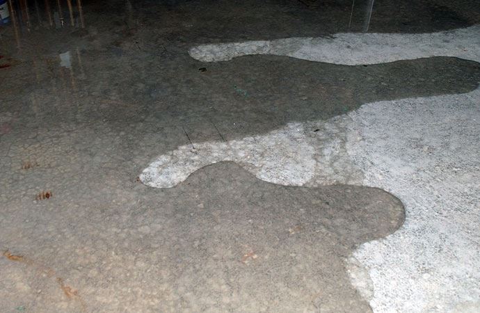 Water Leak on Basement Floor